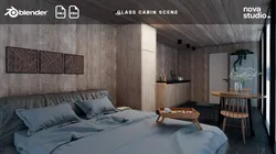 Glass Cabin Blender Project File Textured Blend FBX OBJ 3D model