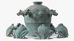 Han Dynasty Ancient Seismograph with Patina 3D model