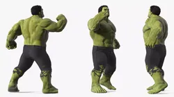 Hulk Angry Pose Fur for Cinema 4D 3D model