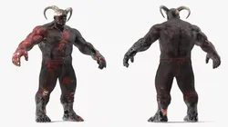 Infernal Muscular Demon Humanoid Dark 3D model