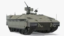 Israeli Namer APC with Machine Gun Station Rigged 3D model