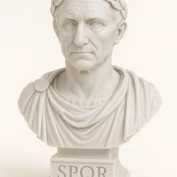Julius Caesar Bust – Minimalist 3D Printable Roman Sculpture