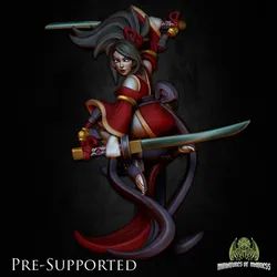 Kimiko The Kunoichi [PRE-SUPPORTED]  32mm Female Ninja Samurai