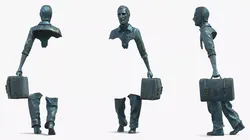 Le Voyageur Statue Bronze 3D model