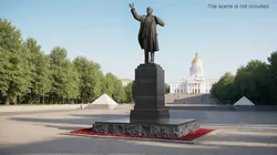 Lenin Monument on Pedestal 3D model