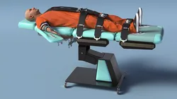 Lethal Injection Table with Inmate 3D model