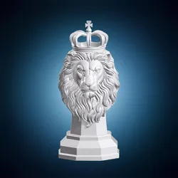 Lion Chess King Piece 3D Print Model 3D print model