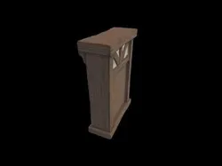Low Poly Stylized Medieval Lattice Wooden Window Low-poly 3D model