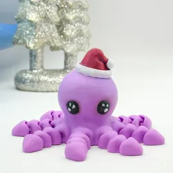 M3D - Flexi Baby Octopus in a Santa hat