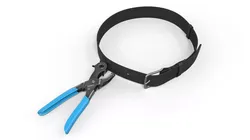 Manual Hole Punch Tool with Leather Belts 3D model