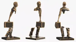 Miniature Surreal Traveler Statue 3D model