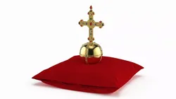 Minimalist Globus Cruciger Displayed on Cushion 3D model