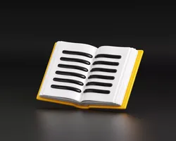 Opened book Low-poly 3D model