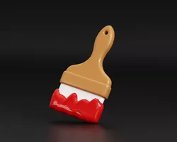 Paint Brush Low-poly 3D model