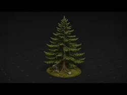 Realistic Stylized Pine Tree - 4K PBR High-Fidelity Conifer  3D model