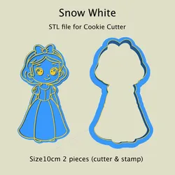 Snow White  STL file for Cookie Cutter