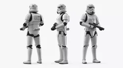 Star Wars Imperial Stormtrooper Holding Blaster Standing Pose 3D model