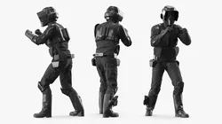 Star Wars Shadow Trooper Armor Black Edition Rigged 3D model