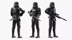 Star Wars Shadow Trooper with Blaster Rifle Combat Pose 3D model