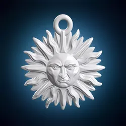 Sun God Amulet 3D Print Model 3D print model