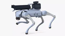 Thermonator Robot Dog Rigged for Cinema 4D 3D model