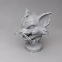 Tom Cat Angry Fan Art 3D Print Model 3D print model