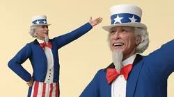 Uncle Sam Raised Hand Pose 3D model