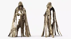 Vintage Golden King Arthur Figurine 3D model