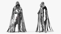 Vintage Silver King Arthur Figurine 3D model