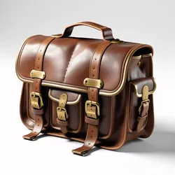 Weathered Leather Satchel 3D Model 3D model