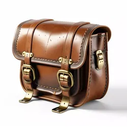 Worn Leather Saddlebag 3D Model 3D model