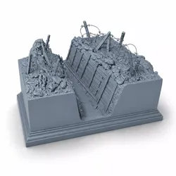 WWI Trench Fragment STL 3D print model