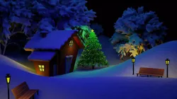 3D rendering scene beautiful christmas tree 3D model
