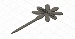 Flower stakes with herb names