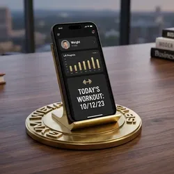 Gratis Other STL indir - WEIGHT DISK STYLE SMARTPHONE HOLDER - Moisesdesign7