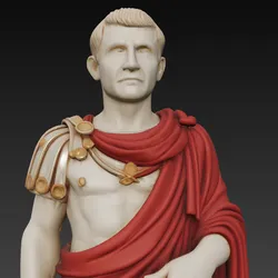 Julius Caesar Full Body Original Colors 50k polygons