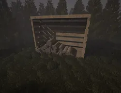 Low Poly Woodshed Low-poly 3D model