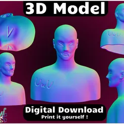 Mannequin 3D STL Model Vampire  – Display Torso for Modeling & Crafting