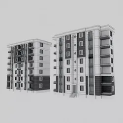 Modern Buildings Low-poly 3D model