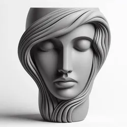 New Human Face Style Modern Decorative Vase Design