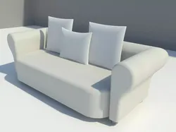 Parametric Revit Pillow sofa Low-poly 3D model