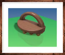 Wooden massage brush
