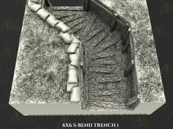مجاني Props & Terrain STL تنزيل - DB 6x6 S curve trench mirrored - QueSr