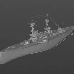 3D model material of the British battleship Bellerophon