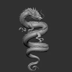 a Chinese dragon 3D print model
