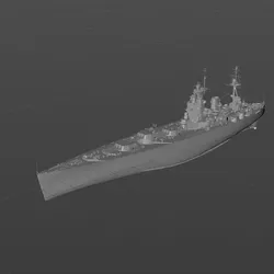British battleship "Duke of Bronte" 3D model material