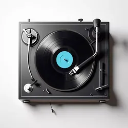 Broken Vinyl Record Player Isolated 3D model