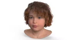 Chubby Girl Head 3D model