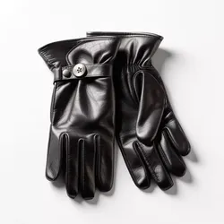 Cracked Leather Gloves Worn Isolated 3D model