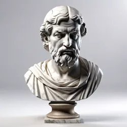 Cracked Marble Philosopher Bust 3D model